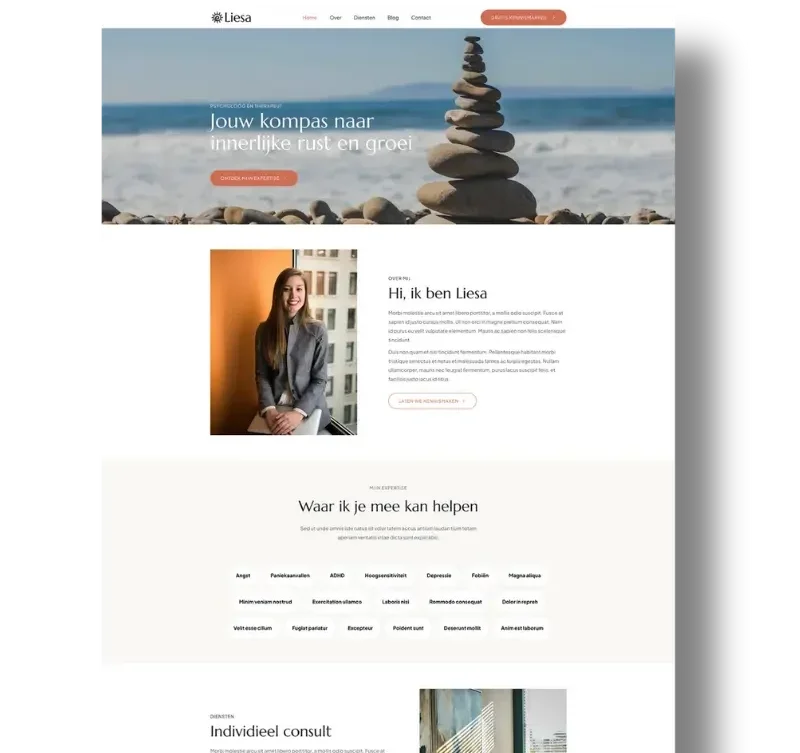 Liesa elementor template kit